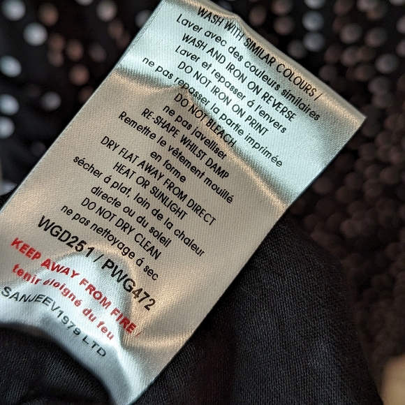 Wednesdays Girl black and white polka dot dress stretchy size 26  NWT - Picture 12 of 12